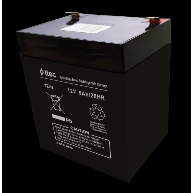 Ttec 12V 5AH Bakımsız Kuru Akü 5 Adet Ttec 12V 5AH Bakımsız Kuru Akü 5 Adet